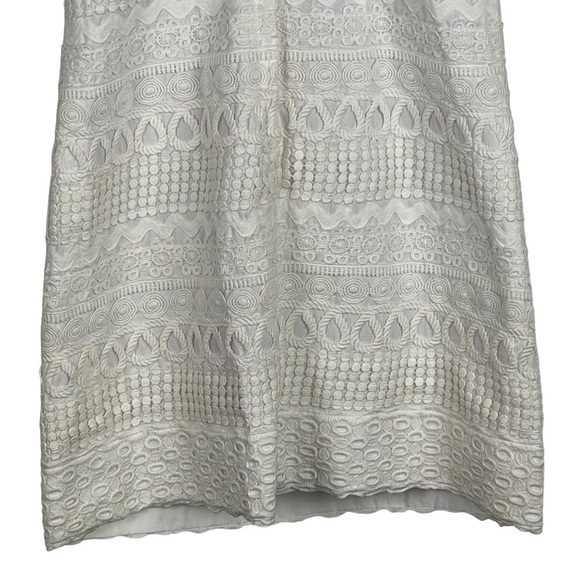 LILLY PULITZER WHITE LABEL RICK RACK RIBBON STRAPLESS WHITE MINI SHEATH DRESS - Picture 9 of 15